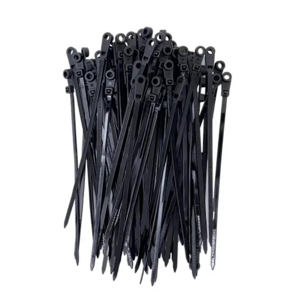 100pcs Self-Locking Screw Hole Cable Ties Heavy Duty Cord Zip Ties  Car Daily Repair