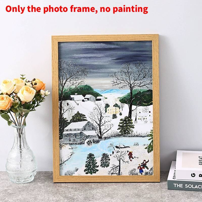 Flat Simple Wooden Outline Poster Frame Childrens Picture Frame Mounting Puzzle