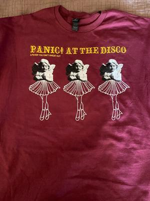 SALDI!! T-shirt ristampa merchandising Panic At The Disco WWWY 2025