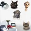 1PC Wall Art Decal Toilet Stickers Cats 3D PVC Window Home Decor