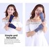 Warm Half Finger Gloves Solid Color Cycling Mittens Comfortable Knitted Mittens