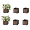 1/2/4PC Small Home Flower Box Table Pencil Holder Bohemian Wooden Planter Wedding Square Rustic Garden