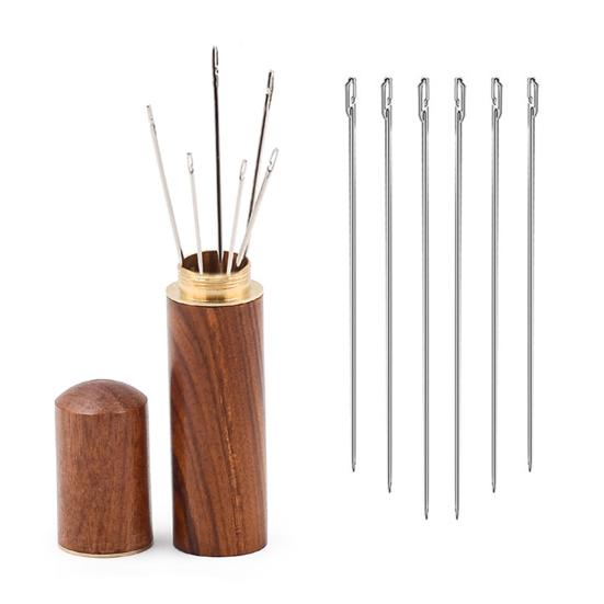 Hand Sewing Needles Large Eye Steel Needles with Storage Case Easy Threading Needles Gift for Elderly Sewing Lovers