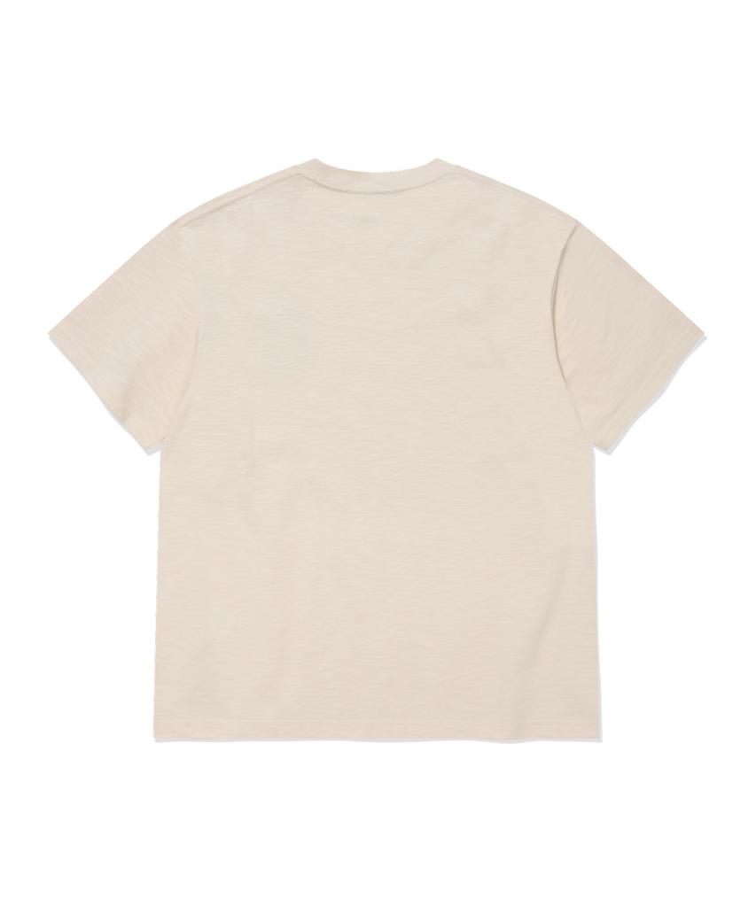 COVERNAT Slub Crack C Logo T-Shirt Ivory