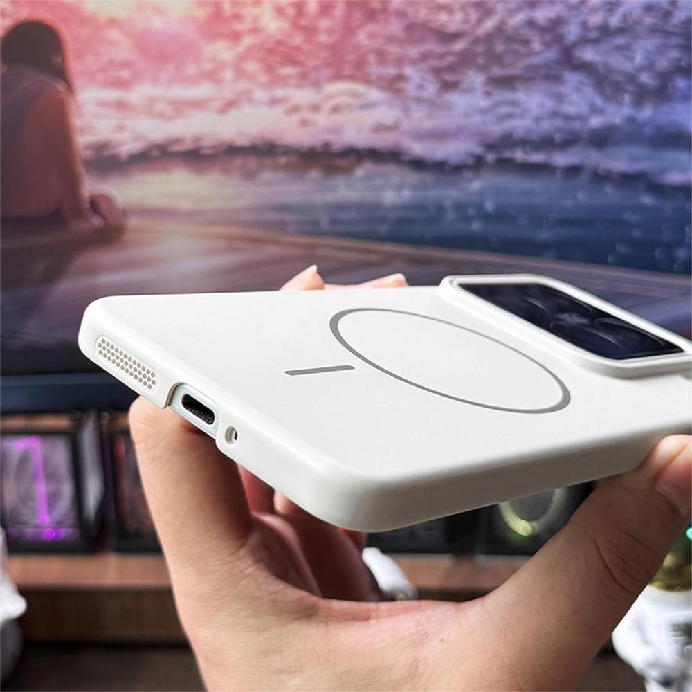Ultradünne einfarbige matte Hart-PC-Hülle für Xiaomi Mi 15 Pro 14 Ultra 14T 13 CIVI 5 Pro Slim magnetische kabellose Ladehülle