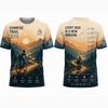 T-shirt Estiva da Uomo con Stampa 3D Girocollo Abbigliamento per Ciclismo all'Aperto