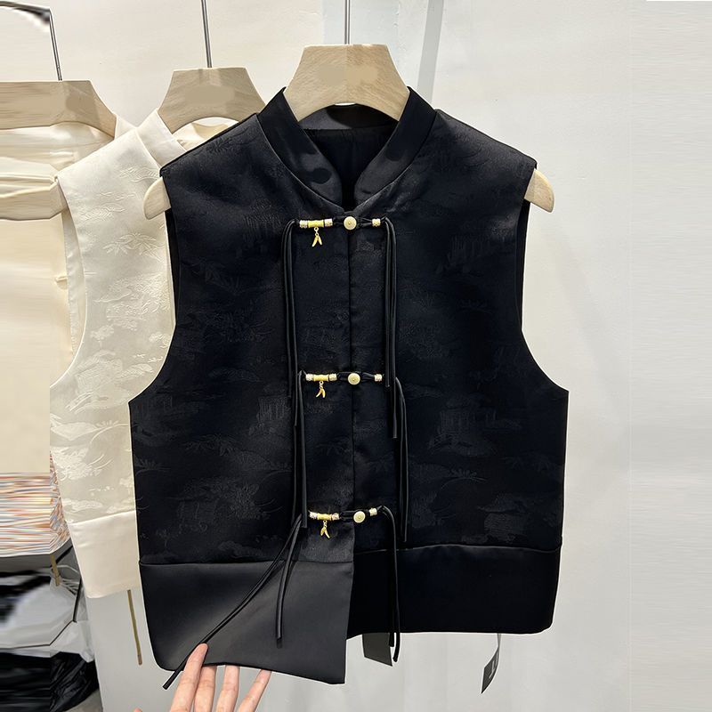 New new outer fit, spring 2025 new buckle, new sleeveless retro high-end vest