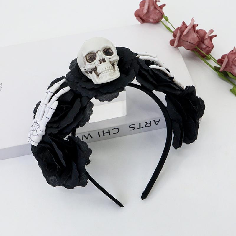 Rose Flower Crown Headband Photo Props Boho Halloween Headwear Party Costume Day Of The Dead Headpiece