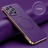 Magnetic Leather for Magsafe Case for IPhone 15 14 Pro Max 13Pro 16 Plus Ring Luxury Lens Protection Holder Phone Back Cover