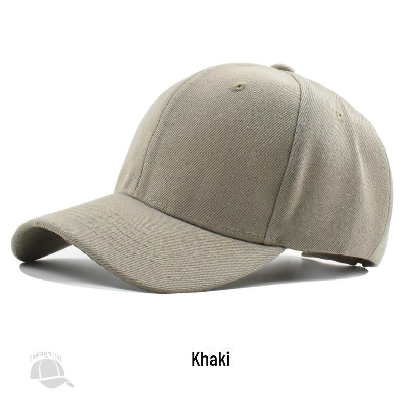 Korean Unisex Solid Color Embroidered Baseball Cap - Sun Protection