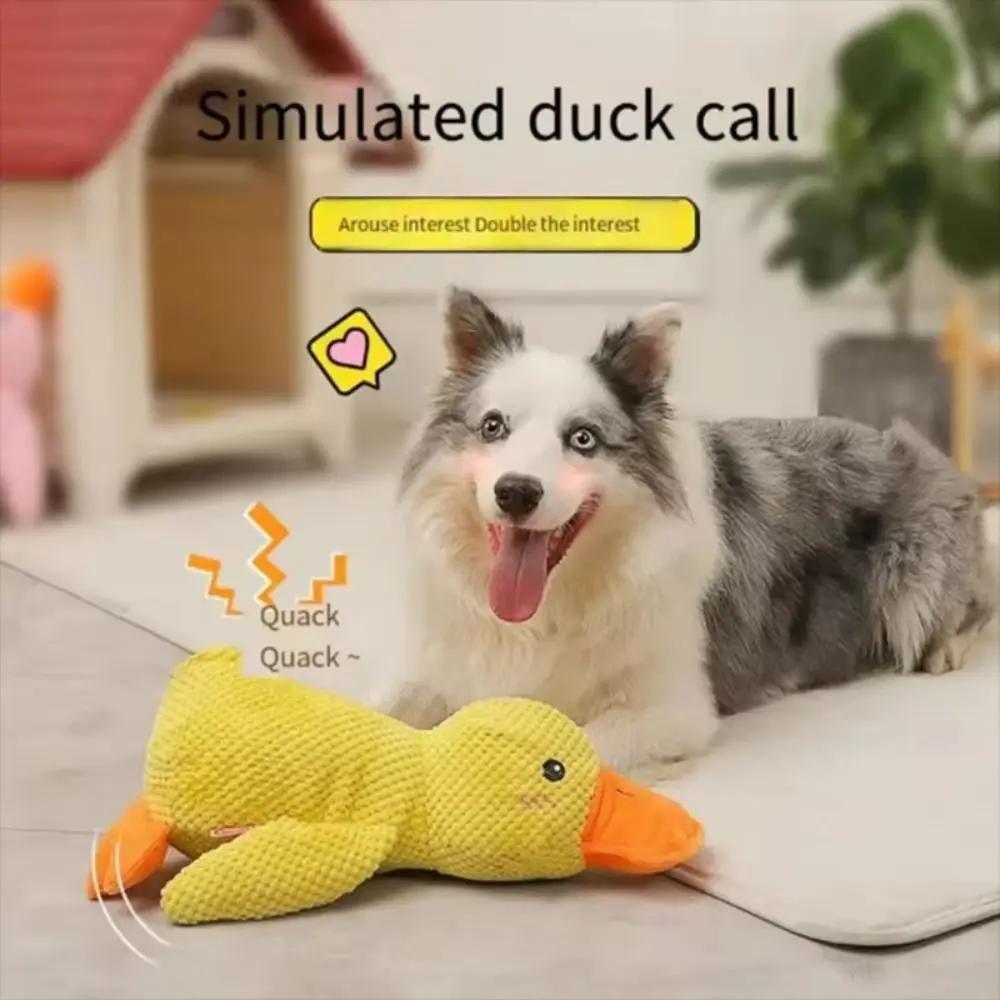 New Stomping Duck Dog Toy Bite Resistant Grinding Large Pet Toy Boredom Teeth Cleaning Dog Interactive Entertainment Puppy Pet