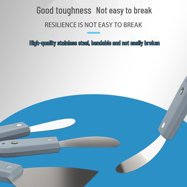 Exterior Wall Scraper and Adhesive Applicator for Grouting, Sealing, Trimming, and Leveling Windows and Doors.