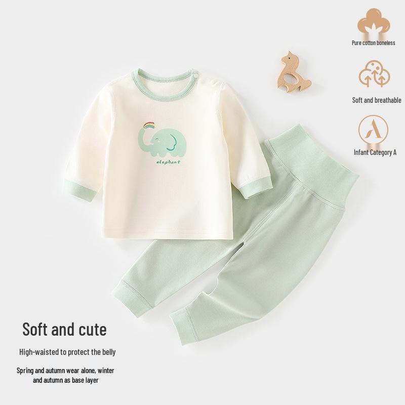 

Осенне-зимний комплект детской одежды из чистого хлопка: Детская пижама и нижнее белье для мальчиков и девочек 73 cm