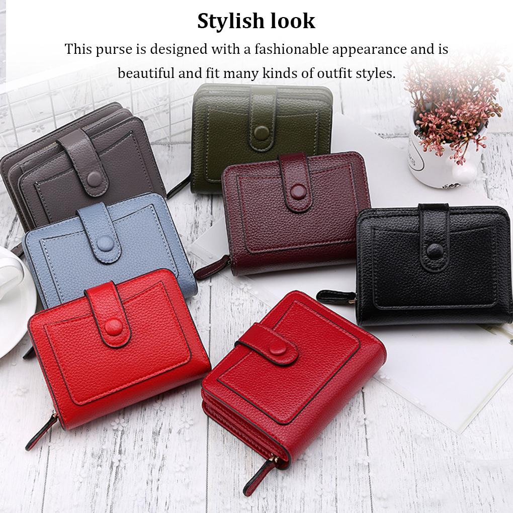 Foldable Leather Wallet Party Banquet Dating Portable Change Storage Purse Traveling Shopping Credit Card Holder Bag