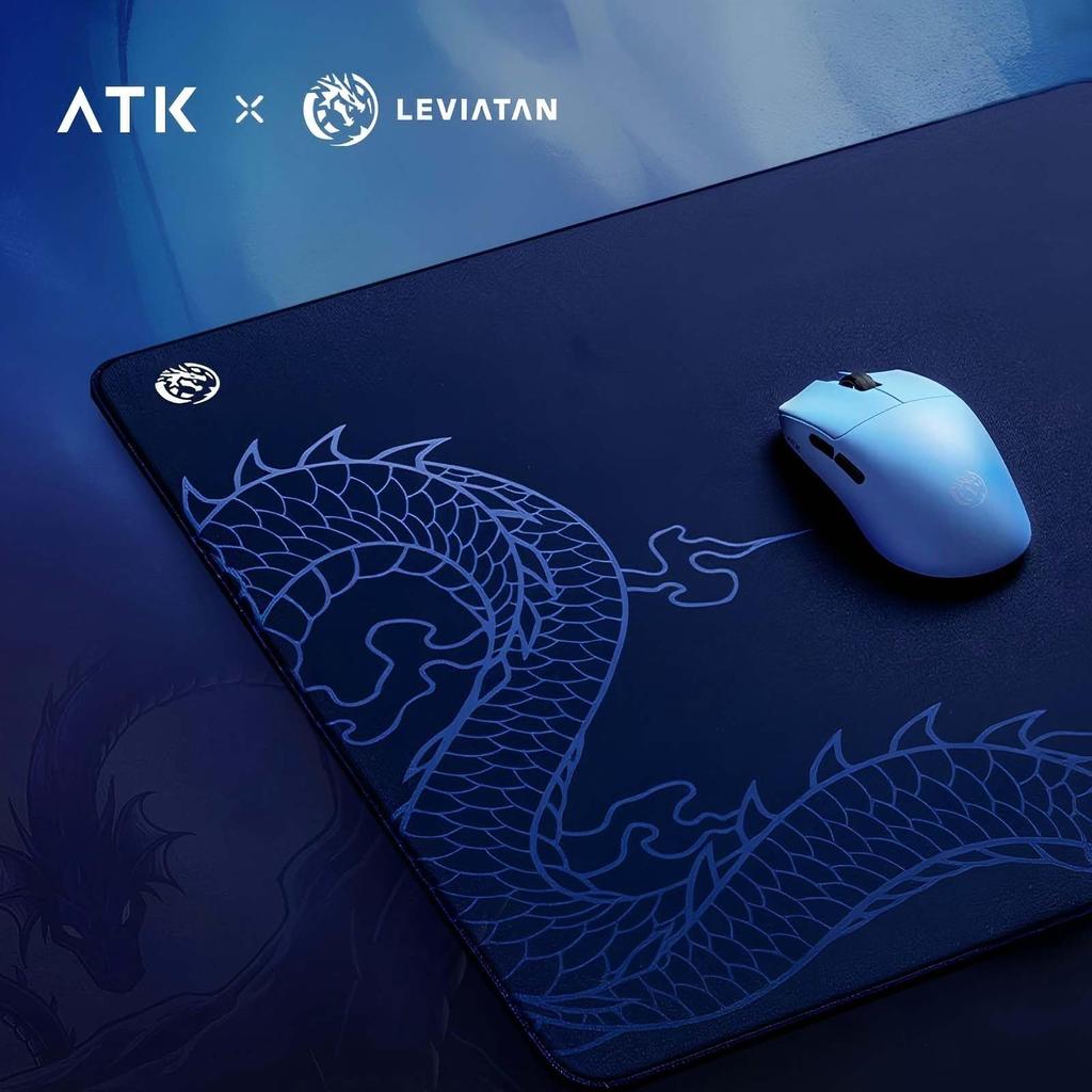 ATK x LEVIATAN Esport Gaming Mouse Pad, Microfiber, 490mm x 420mm, Poron Foam, XSOFT Cushion, Stitched Finish