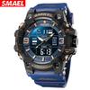 Herren-Quarzuhren, Sport, Outdoor, wasserdicht, Militäruhr, Datum, Multifunktions-Taktik, LED, Dualzeitanzeige, Woche, automatisches Datum, Armbanduhren