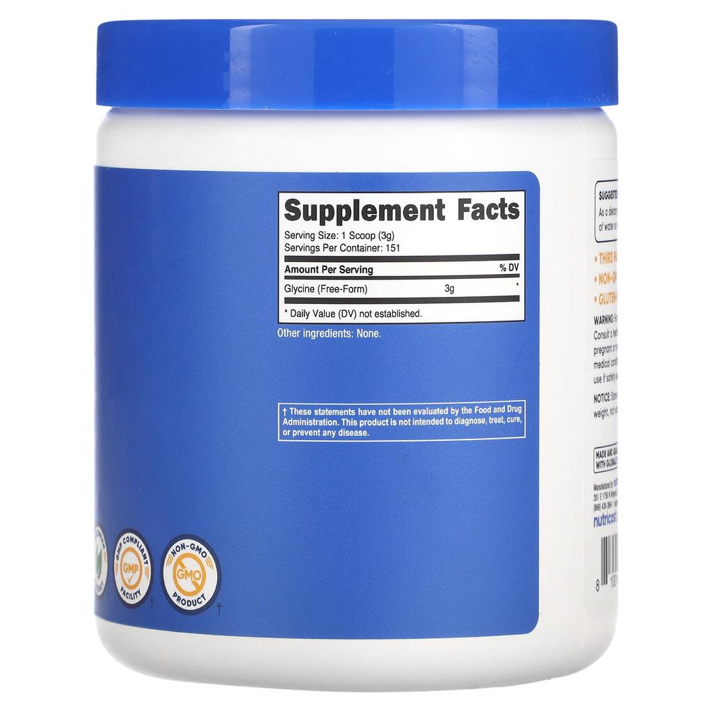 Glycine, Unflavored, 454G(16Oz)