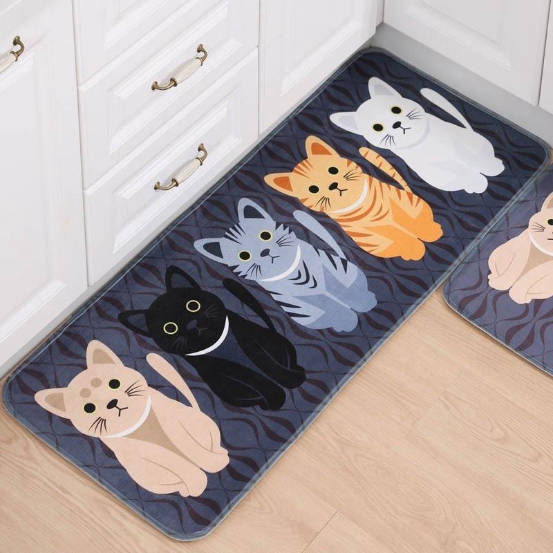 Buy Animal Cat Printed Bathroom Kitchen Carpets Doormats Cat Floor Mat For Living Room Anti Slip Pad At Affordable Prices Price 8 Usd Free Shipping Real Reviews With Photos Joom