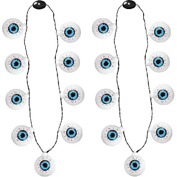 

Ожерелье на Хэллоуин, пластик, без драгоценных камней Eyeball фиолетовый