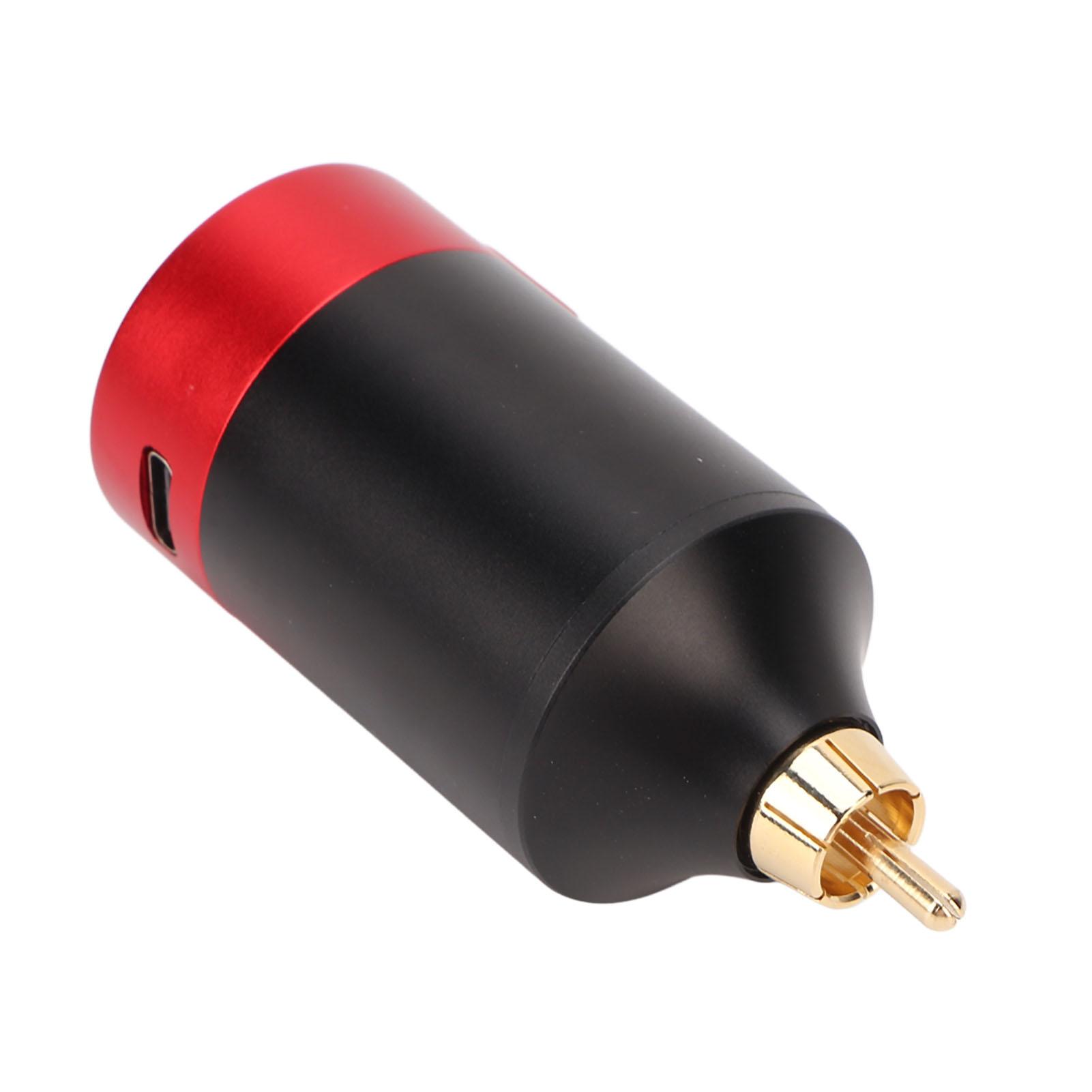 

Беспроводной источник питания для татуировки, интерфейс RCA, 1500 мАч, светодиодный экран, аккумуляторная батарея для машины татуировки красный