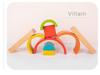 Beechwood Rainbow Stacking Blocks: Educational Toy for Color and Shape Recognition in Kindergarten Children