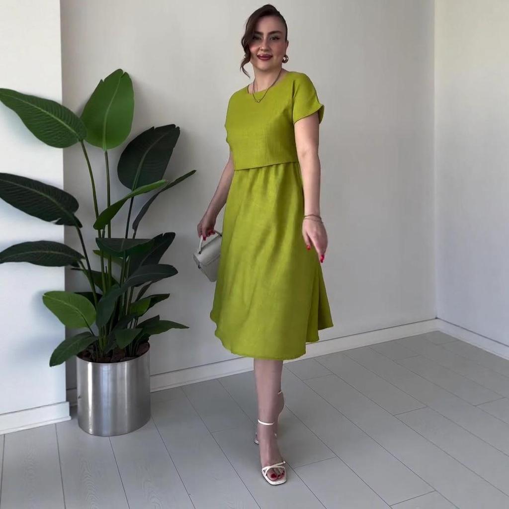 2025 Summer French Casual Loose High-Waisted Slimming Dress for Women