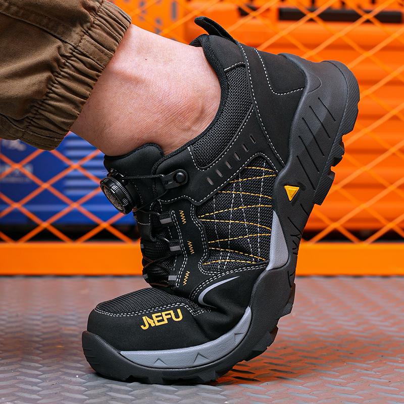 High-quality Safety Shoes Men Boots Work Sneakers Rotating Button Composite Toe Work Shoes Puncture-Proof Insulated Shoes