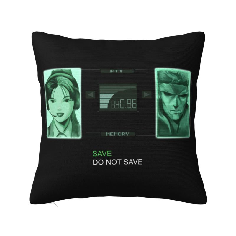 Luxury Metal Gear Solid Codec Cushion Covers 40x40cm Velvet Video Game Lover Pillow for Sofa Square Pillowcase Decoration