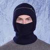 WTEMPO Men's Autumn Winter Ear/Face Protection Knitted Hats Cold-proof Windproof Outdoor Cycling Hats Solid Color Thick Warm Plush Inner Woolen Hats
