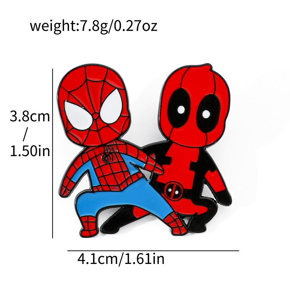 89 Spider-Man Alloy Brooch Marvel Superhero Spider-Man Metal Badge Backpack Jacket Personalized Decoration