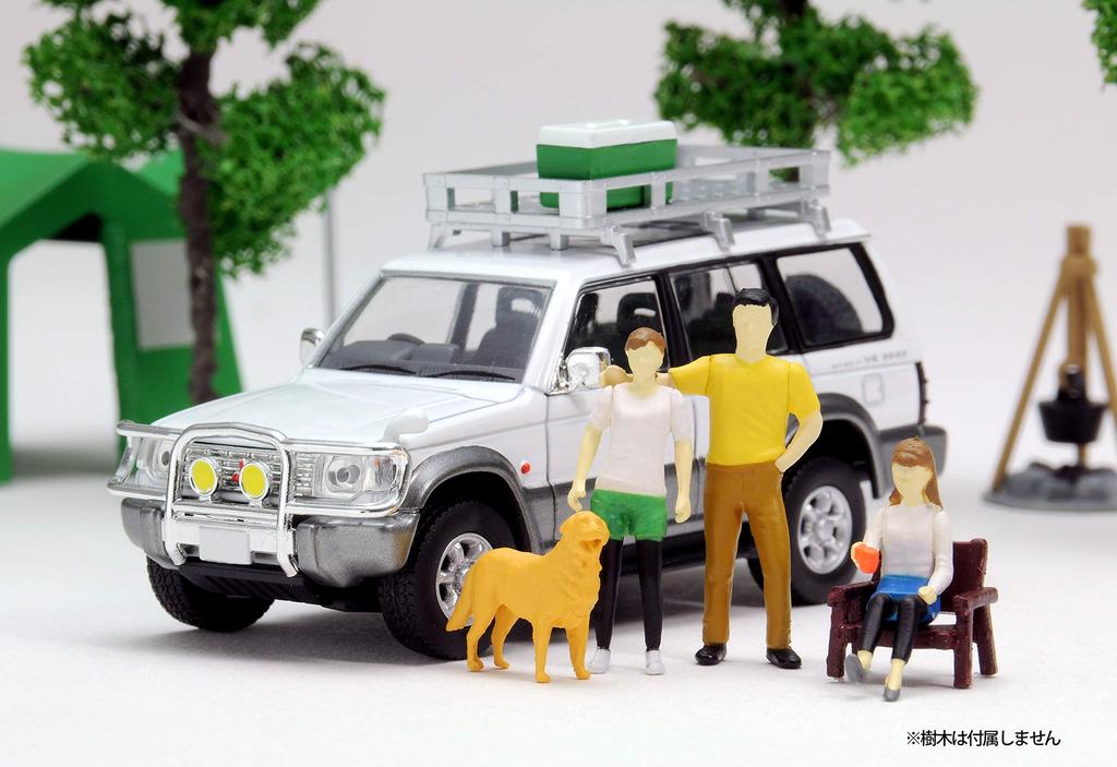 Geocolle 64 01a Camping Mitsubishi Pajero Wide VR with Exclusive Accessories Completed Miniature Car Set 1/64 #CarSnap (TLV-NEO Mid-Roof Color) &