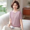 2026 Ice Silk Chinese Style Short-Sleeve T-shirt for Moms: Fashionable Summer Wear for Middle-Aged and Elderly Women