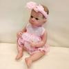 48cm Realistische Reborn-Puppe Badepuppe Bettie- Vollvinylkörper mit handbemaltem Haar & rosa Prinzessinnenkleid