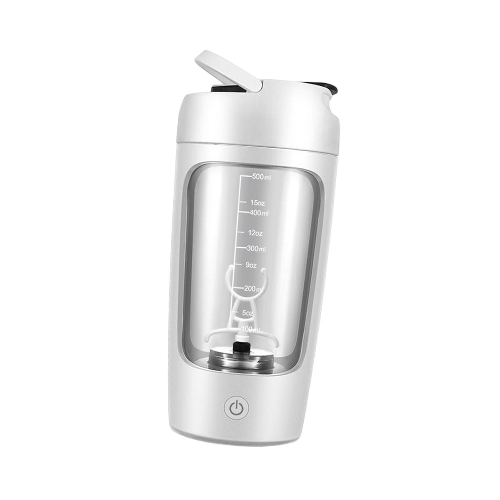 Electric Protein Shaker Bottle Mixing Cups Automatic Blender USB for Workout Black