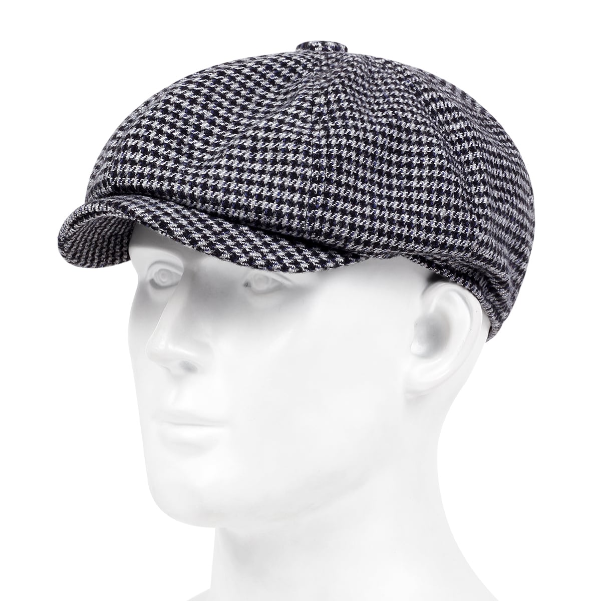 

Мужская кепка газетчика в клетку «гусиная лапка» Унисекс Уличные Модные Шляпы Хлопковая Теплая Берет Кепка Художника Кепки Газетчика Айви темно серый