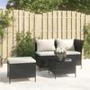 Day and Night - Day and Night 3-piece Garden Furniture Set and Black Synthetic Rattan Cushions