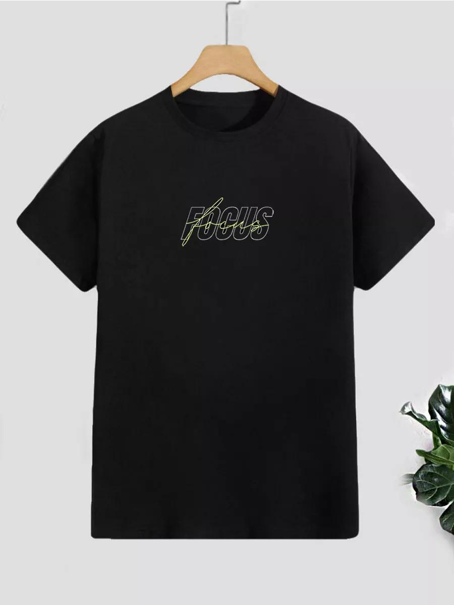 T-shirt with print Lettering 4XL