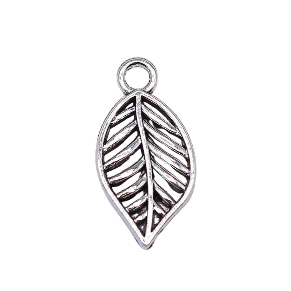 Filigree Leaf Charms Antique Alloy Pendants For Nature Inspired Jewelry