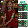 Cross Border Christmas Luminous Tattoo Stickers Waterproof Children's Party Decorations Cartoon