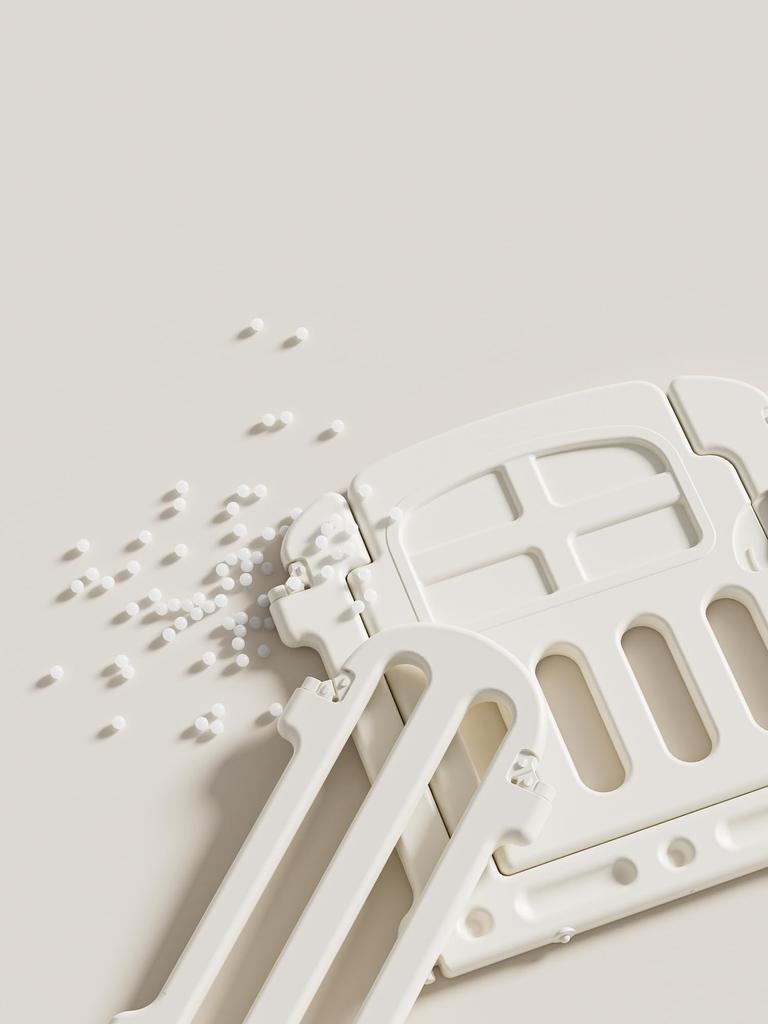 GU MODE Baby Gate Just Place Playpen Kids Partition Baby Fence Pet Gate Easy Installation Folding Long Panel Stylish Width (Beige Door, 454cm)