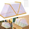 Garden Row Plant Protector Πτυσσόμενο Υπερυψωμένο Κήπος Κάλυμμα φυτωρίου φυτώριο με Ground Nails Vegetable Rows Guard Θερμοκήπιο για την προστασία των φυτών