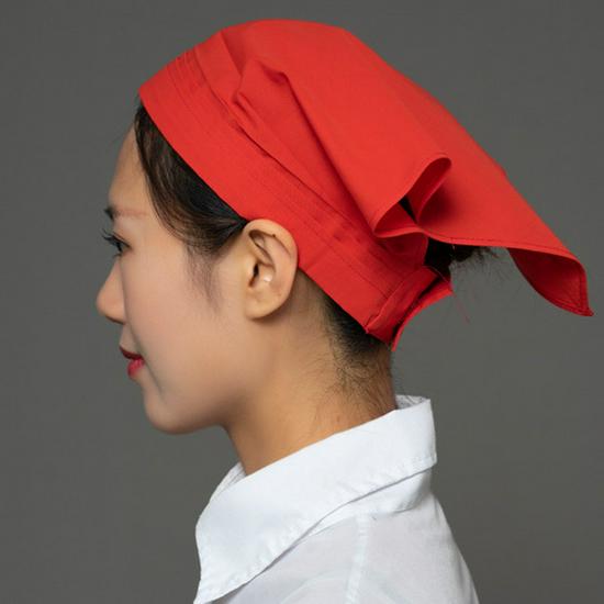 Unisex Chef & Waiter Headscarf Cap for Kitchen Hygiene