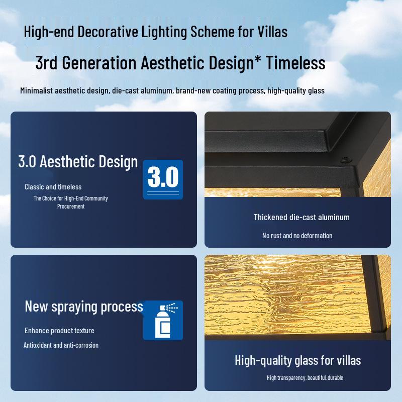 Cross Park Solar Wall Lamp for Outdoor Villa and Courtyard Gates