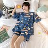 GMXIA Cute Panda Pajamas for Women In Summer, Short Sleeves and Shorts, Large-sized and Thin Summer Casual Home Wear Set