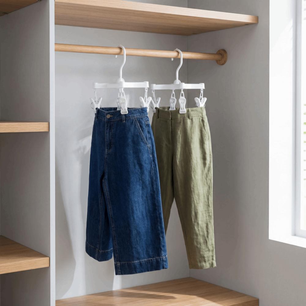 360° Rotatable H Shaped Trouser Hanger Efficient Quick Drying Underwear Drying Rack Space Saving Wind-Resistant Garment Hanger