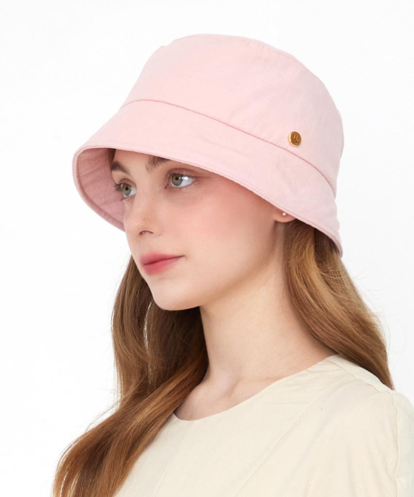 ULUK Circle-Decorated Tulip Slit Linen Bonnet Hat 5 Colors