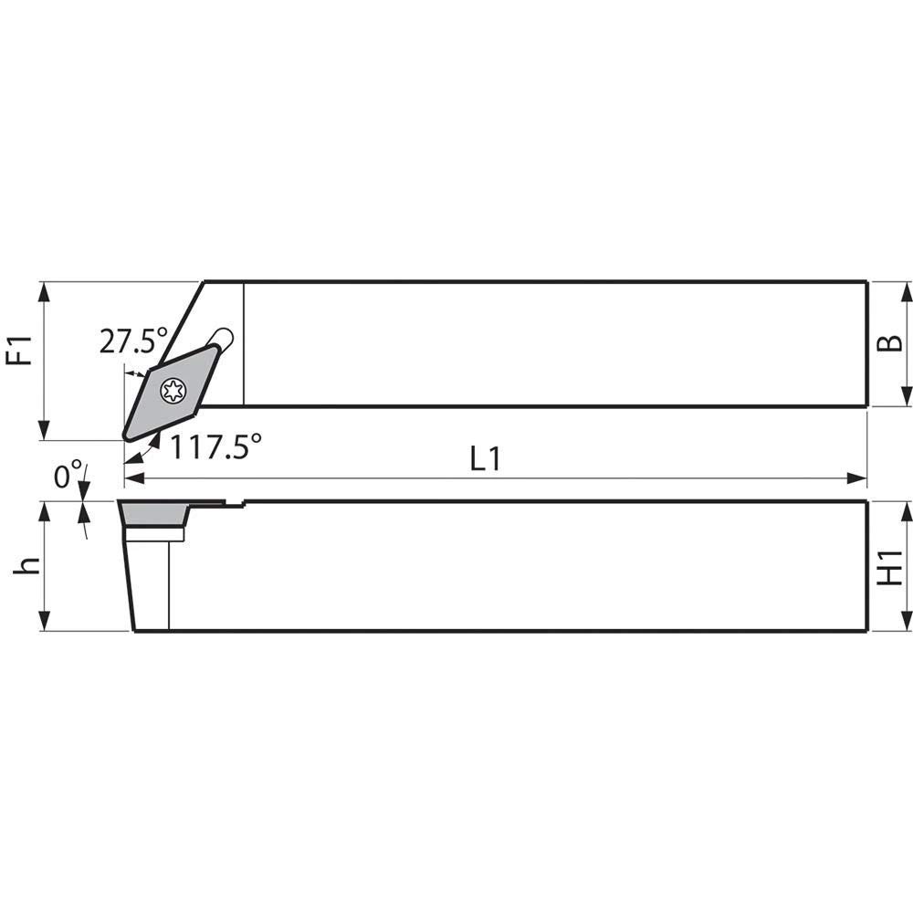 Kyocera External Diameter Machining Holder 1 Piece SVPBR1616JX-11 (THC07087)