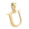 Les Trésors De Lily [K3671] - Gold Plated 'Letter U' Pendant