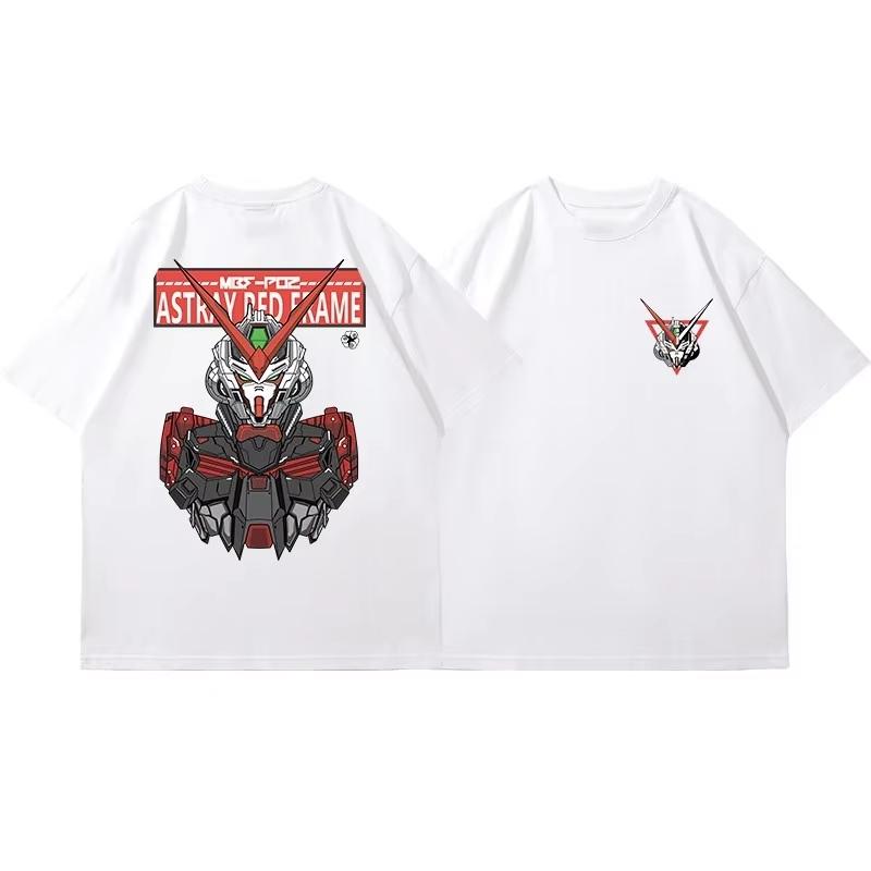 2026 Sommer RX-78-2 Cartoon-Print T-Shirt Anime Mecha Lässig Kurzarm Damen und Herren T-Shirt
