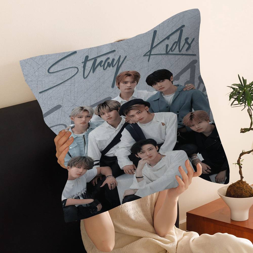 Kpop SStray KKids Personalized Pillow Cover Kids Bedroom Wild Party Decor Pillowcase kid Birthday shower Gift